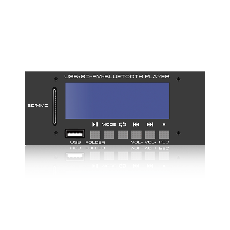 LCD6228: kuuden painikkeen SD/USB-liitin LCD-näyttö MP3-soitin Bluetoothilla, TWS