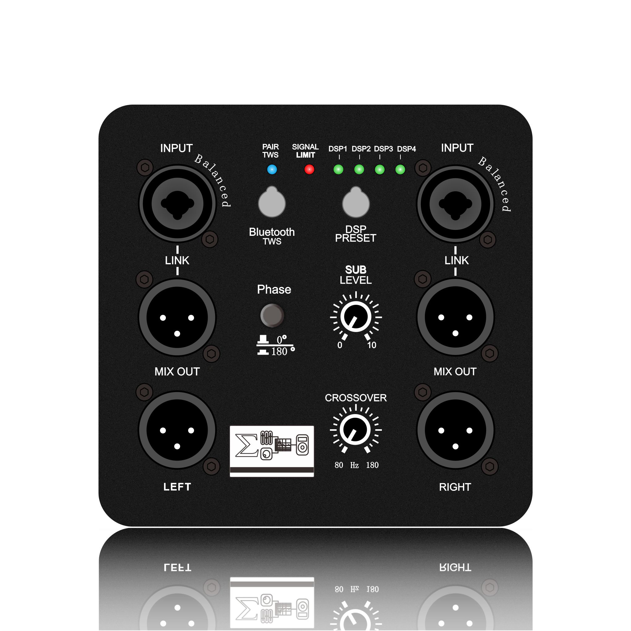 DSP1804SUB Tehollinen subwoofer DSP-vahvistin