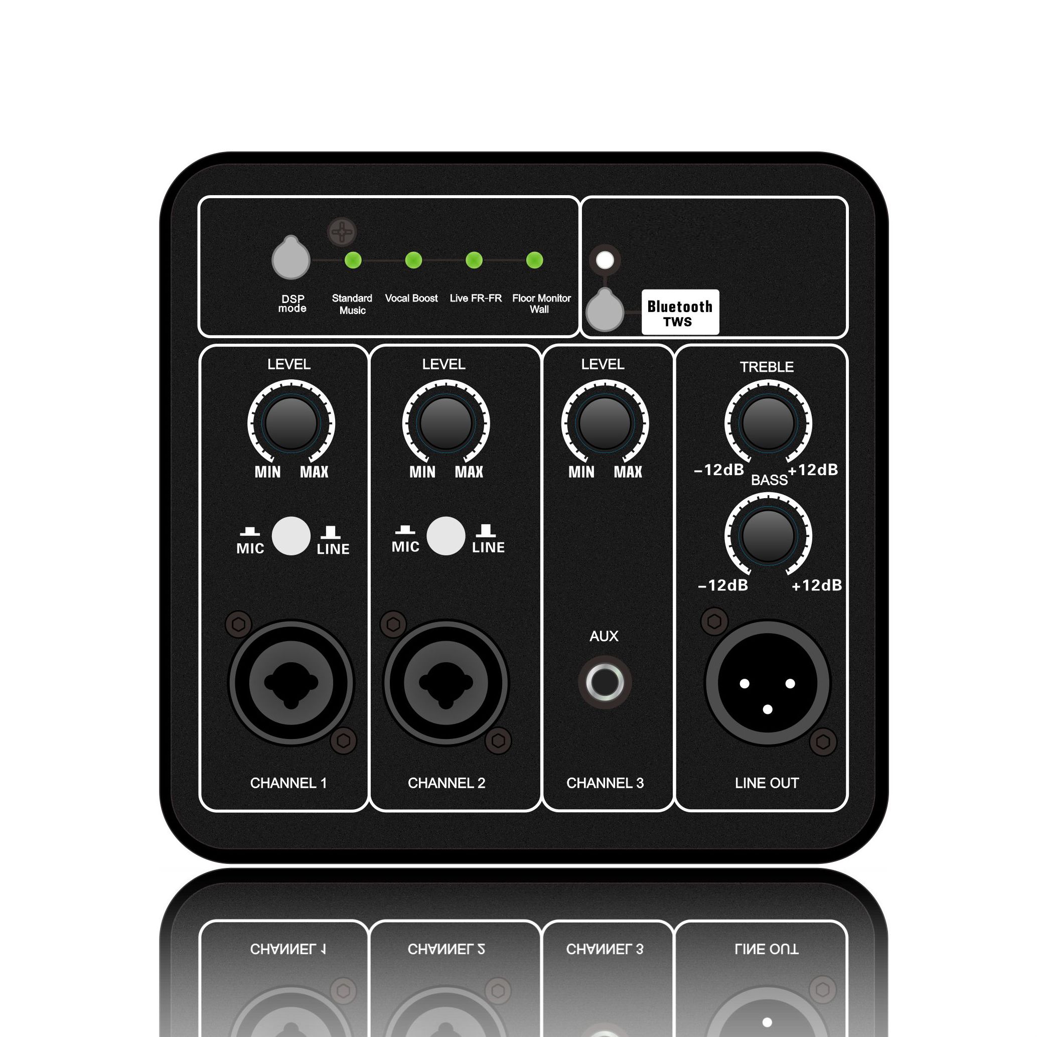 DSP1907: Bluetooth- ja TWS-sisäinen monikanavatulo ADAU1701-pohjainen DSP-toiminnallinen moduuli