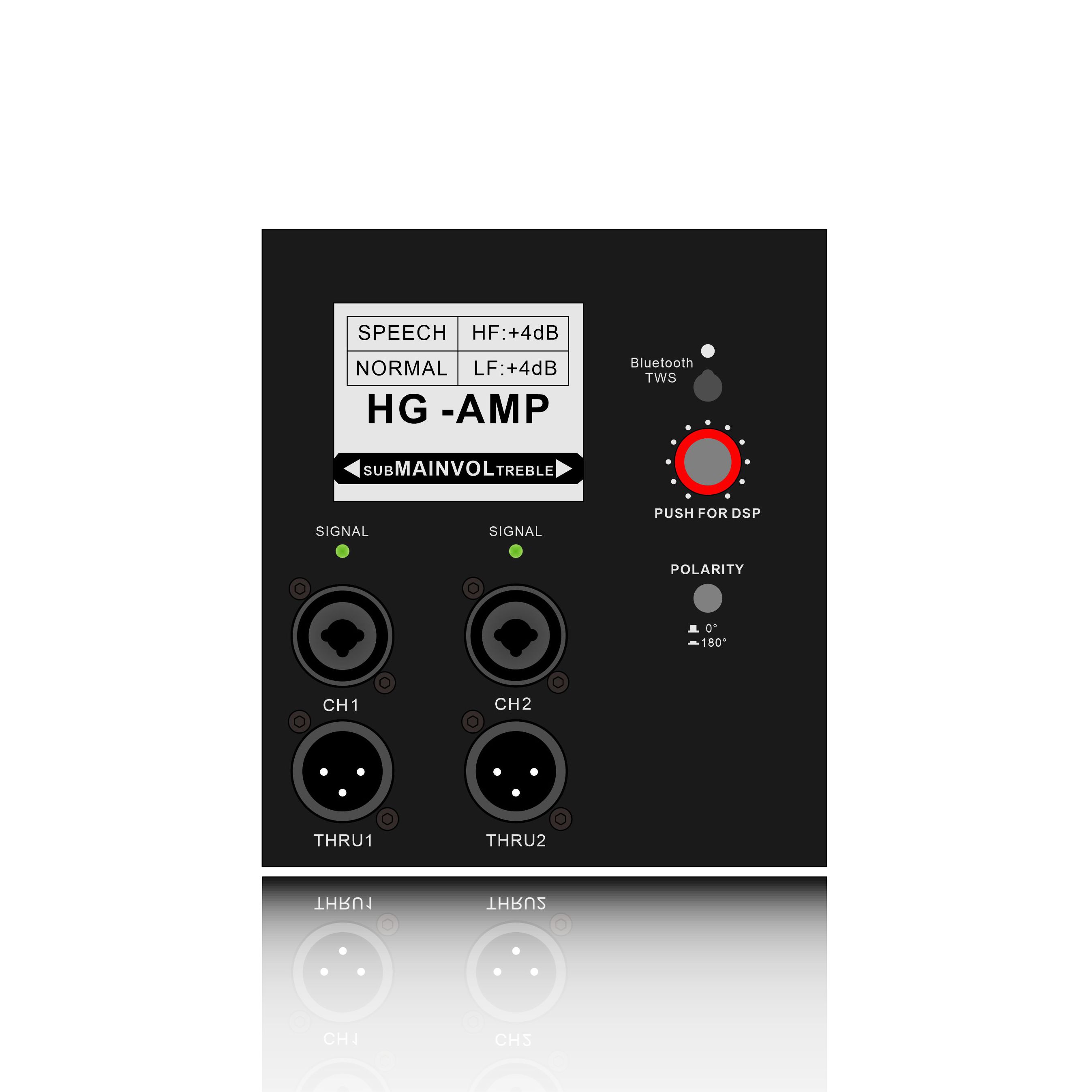 DSP718SUB: LCD-liitäntä, jossa Bluetooth ja TWS saatavilla tehostetun subwooferin toiminnallinen moduuli