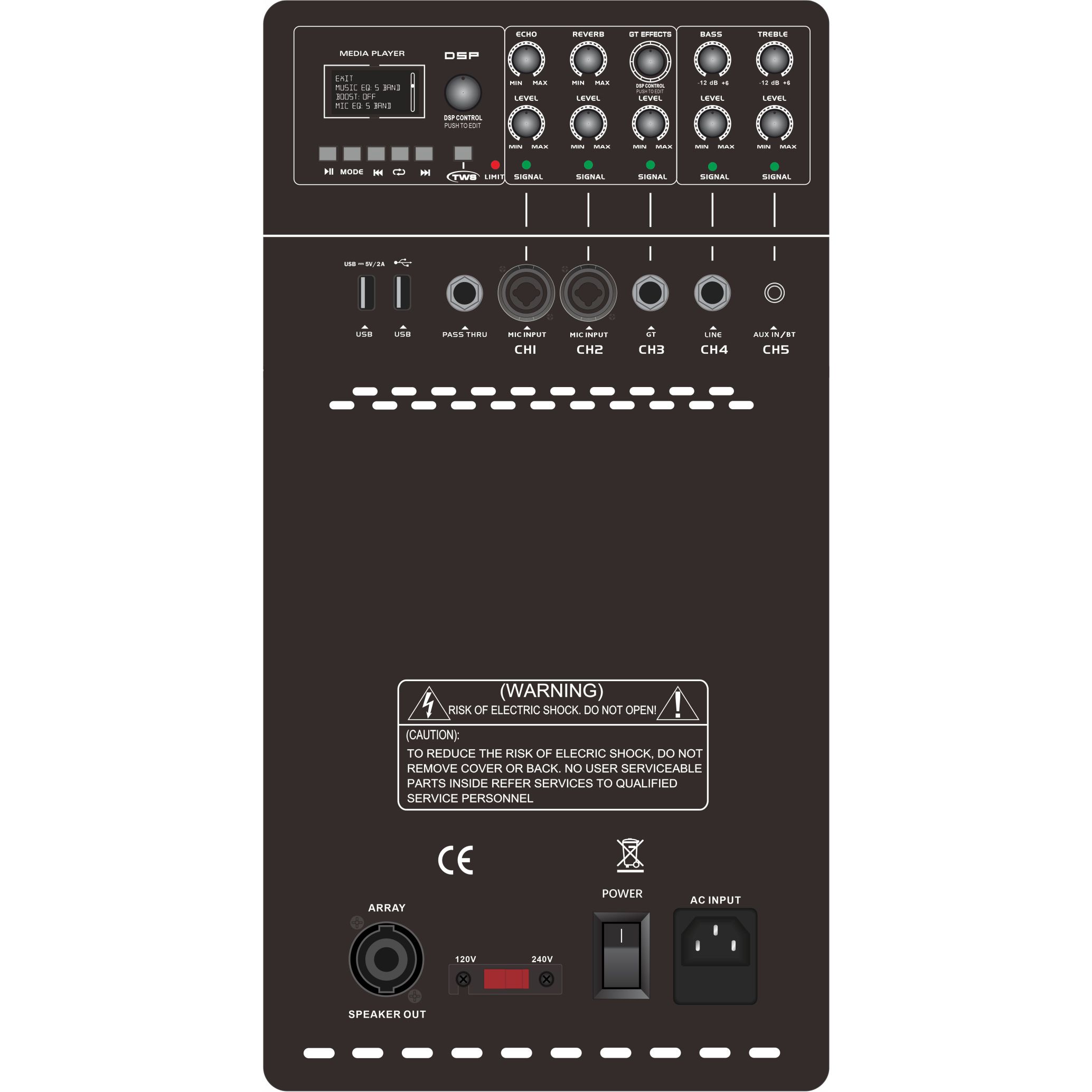 MK12-1.1 Pro Active Line Array -tehovahvistin