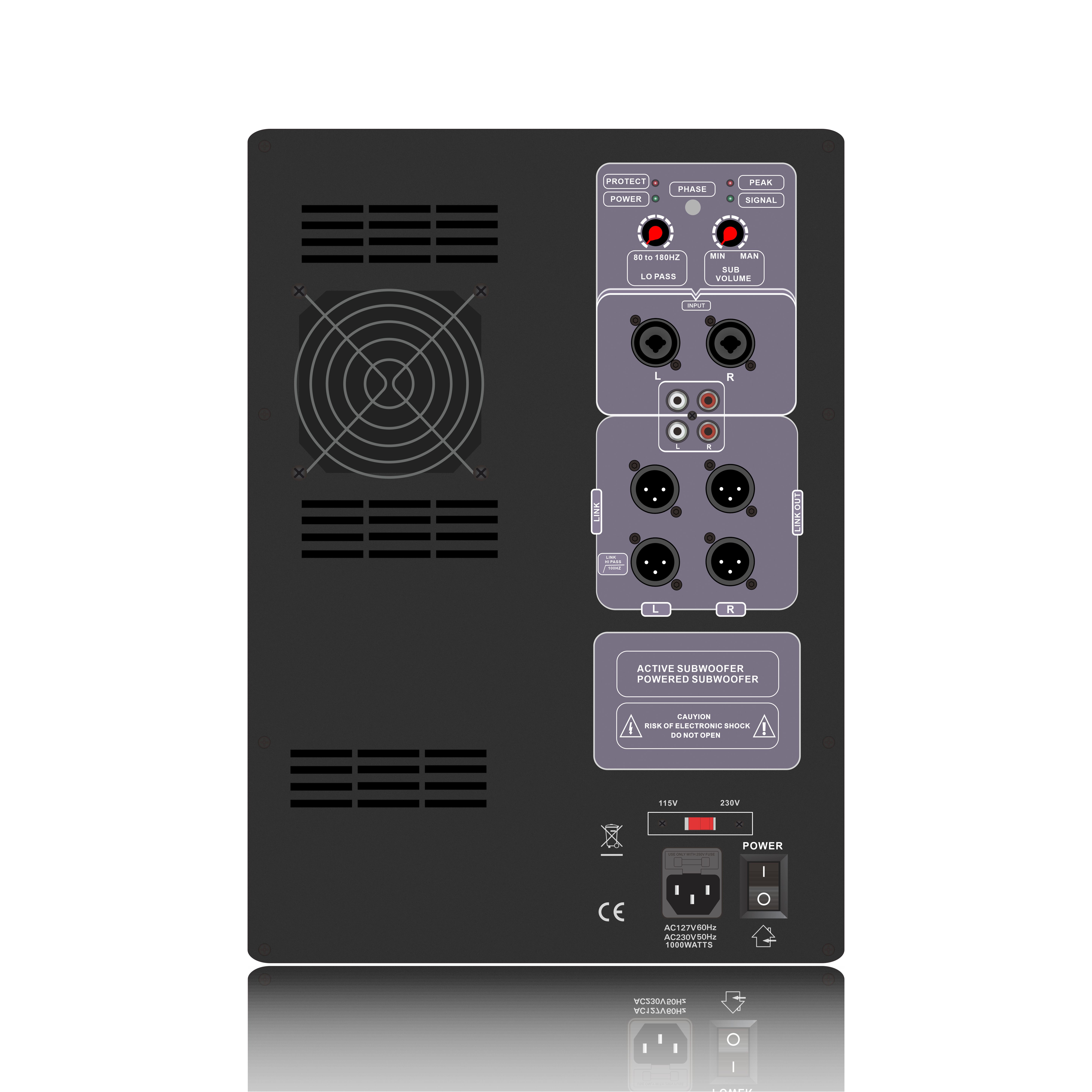Tehokas 1.0-kanavainen subwoofer SUB18-600